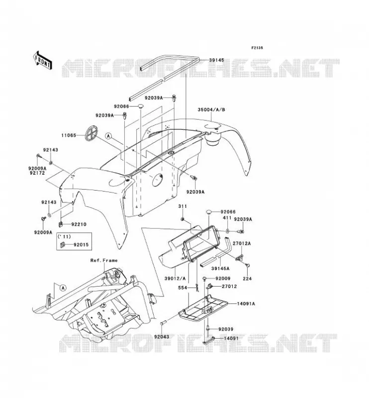 FRONT BOX Kawasaki SSV 400 2014 MULE 600  KAF400BEF
