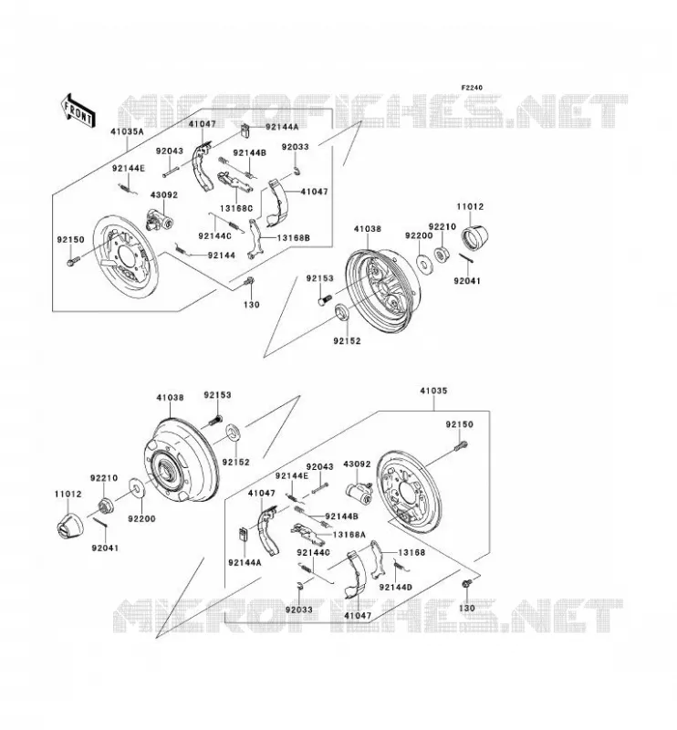 REAR HUB - BRAKE Kawasaki SSV 400 2014 MULE 600  KAF400BEF