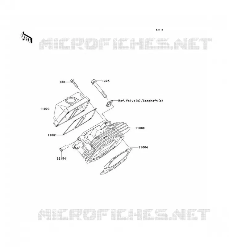 CYLINDER HEAD Kawasaki SSV 400 2015 MULE 600  KAF400BFF