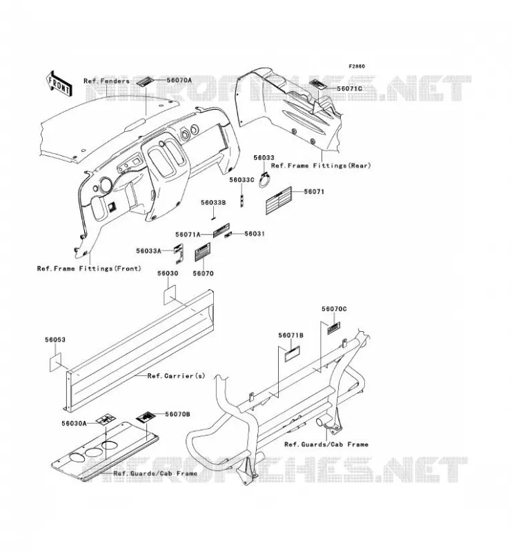 LABELS Kawasaki SSV 400 2015 MULE 600  KAF400BFF