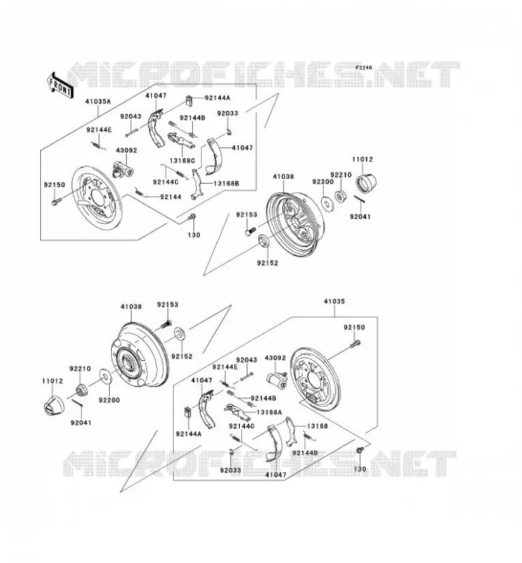 REAR HUB - BRAKE Kawasaki SSV 400 2015 MULE 600  KAF400BFF