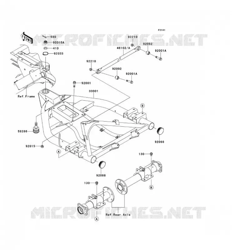 SWINGARM Kawasaki SSV 400 2015 MULE 600  KAF400BFF
