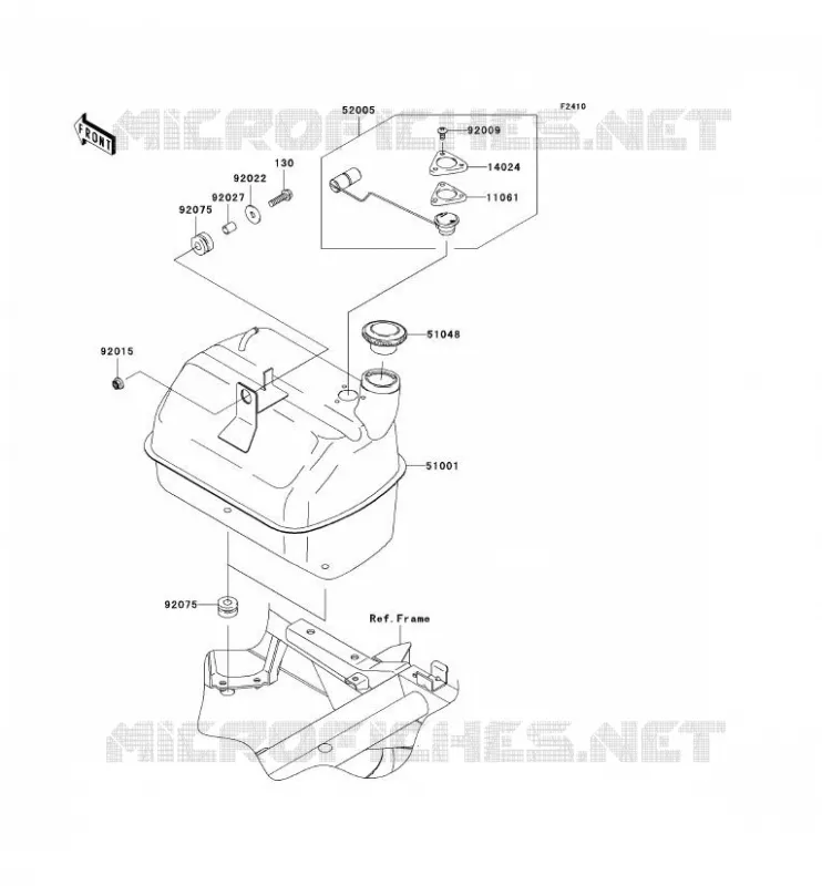FUEL TANK Kawasaki SSV 400 2005 MULE 610 4X4  KAF400-C1