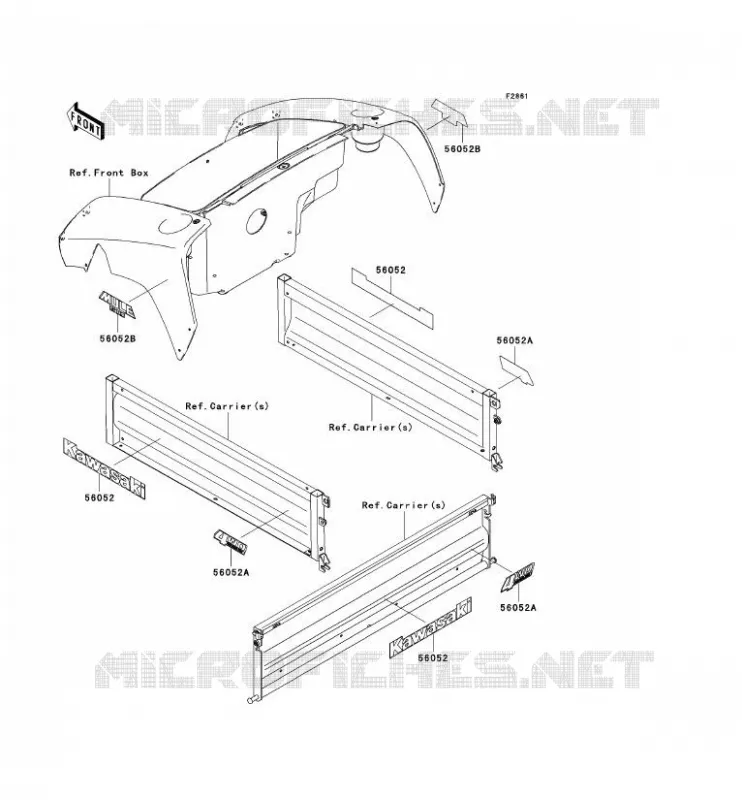 STICKER Kawasaki SSV 400 2005 MULE 610 4X4  KAF400-C1