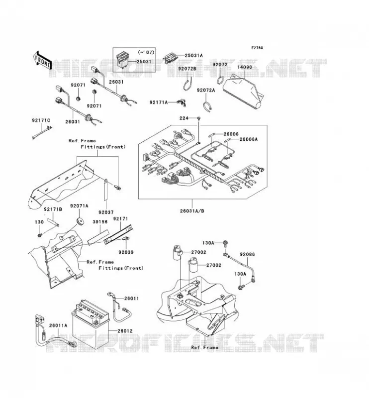 CHASSIS ELECTRICAL EQUIPMENT Kawasaki SSV 400 2006 MULE 610 4X4  KAF400C6F