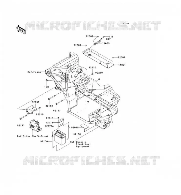 ENGINE MOUNT Kawasaki SSV 400 2006 MULE 610 4X4  KAF400C6F
