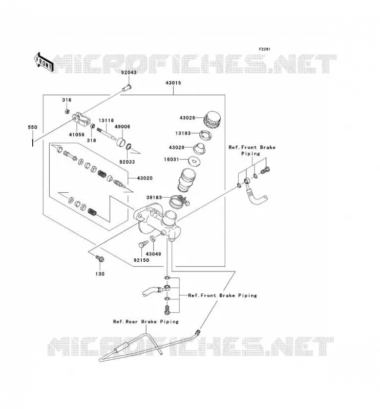 MASTER CYLINDER Kawasaki SSV 400 2006 MULE 610 4X4  KAF400C6F
