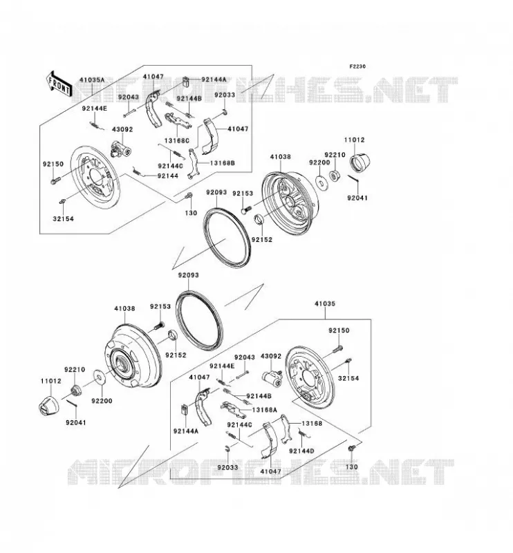 FRONT HUB - BRAKE Kawasaki SSV 400 2012 MULE 610 4X4 XC  KAF400DCF