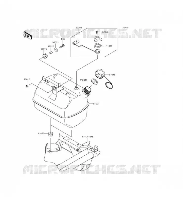 FUEL TANK Kawasaki SSV 400 2015 MULE 610 4X4 XC  KAF400DFF