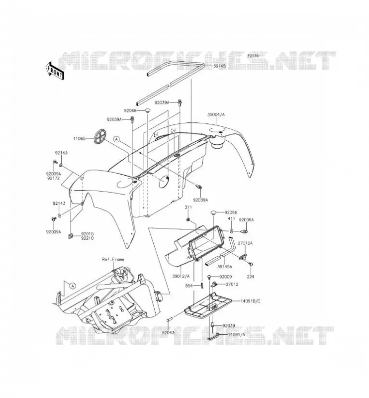 FRONT BOX Kawasaki SSV 400 2014 MULE 610 4X4 XC  KAF400EEF