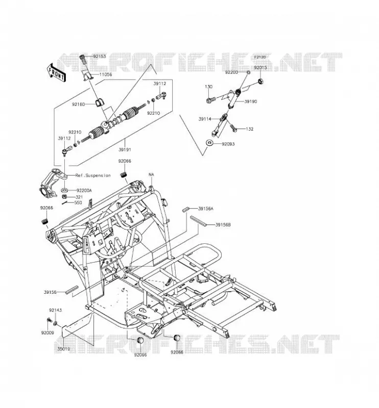CHASSIS Kawasaki SSV 400 2014 MULE 610 4X4 XC  KAF400FEF