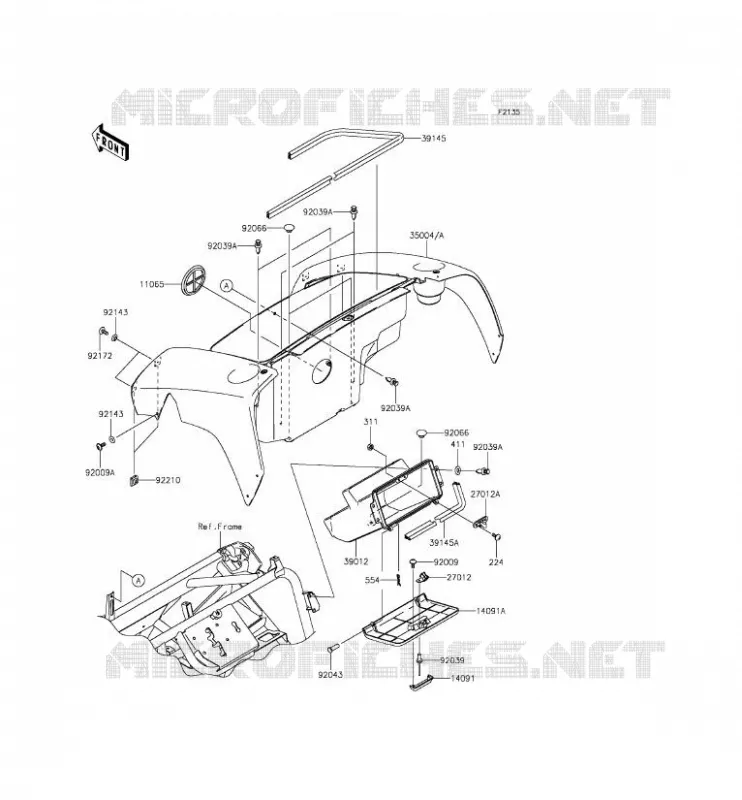 FRONT BOX Kawasaki SSV 400 2015 MULE 610 4X4 XC  KAF400FFF