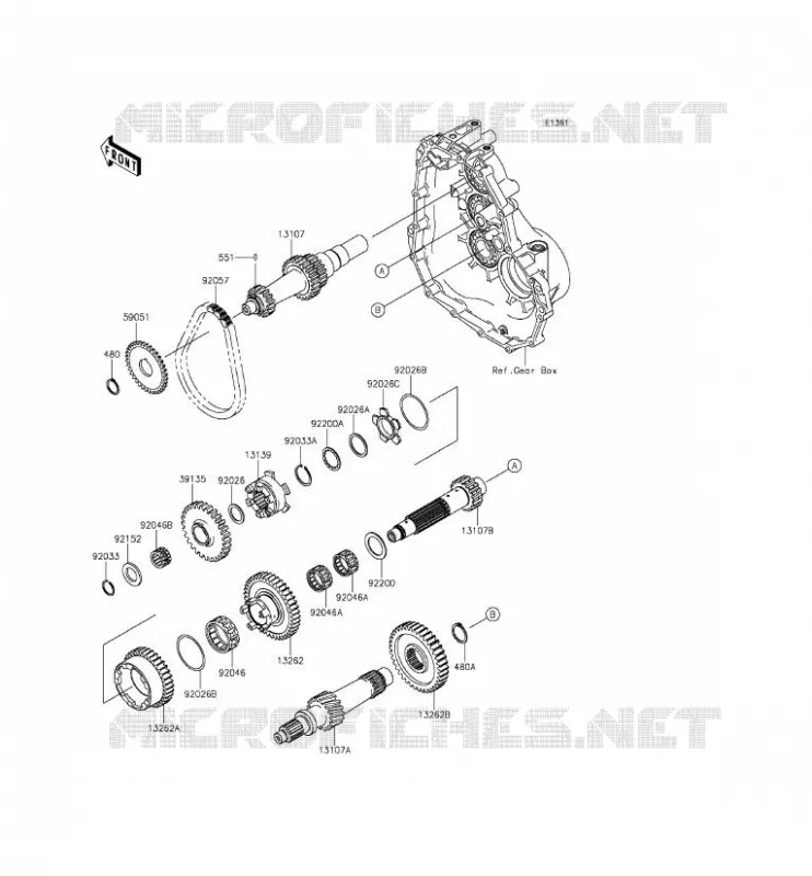 TRANSMISSION Kawasaki SSV 400 2015 MULE 610 4X4 XC  KAF400FFF