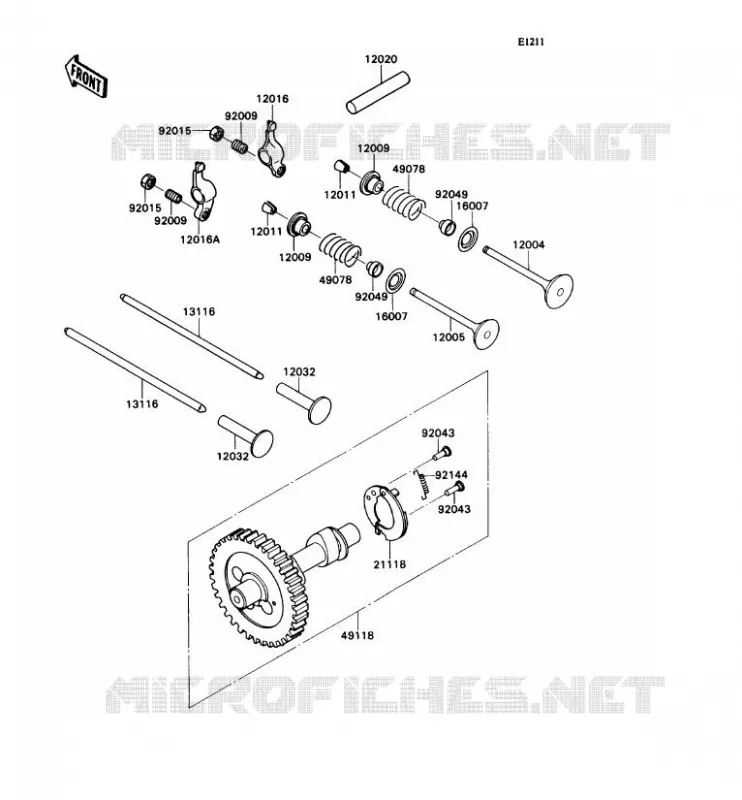 VALVE - CAMSHAFT Kawasaki SSV 540 no_year MULE 2010  KAF540-C1