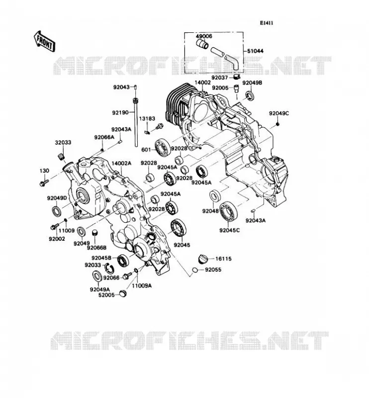CRANKCASE(S) Kawasaki SSV 540 no_year MULE 2030  KAF540-E1