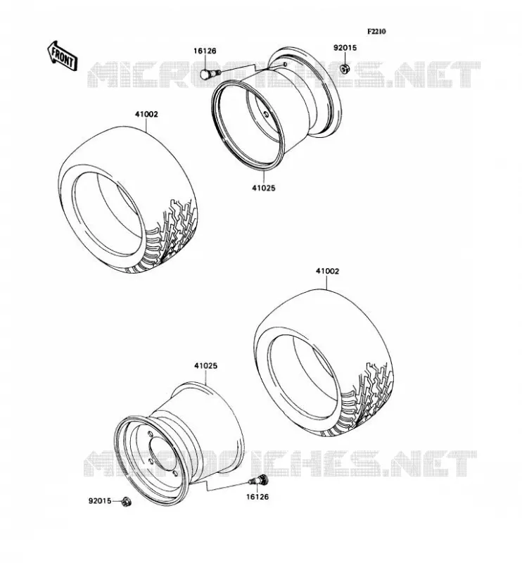 TIRES Kawasaki SSV 540 no_year MULE 2030  KAF540-E1