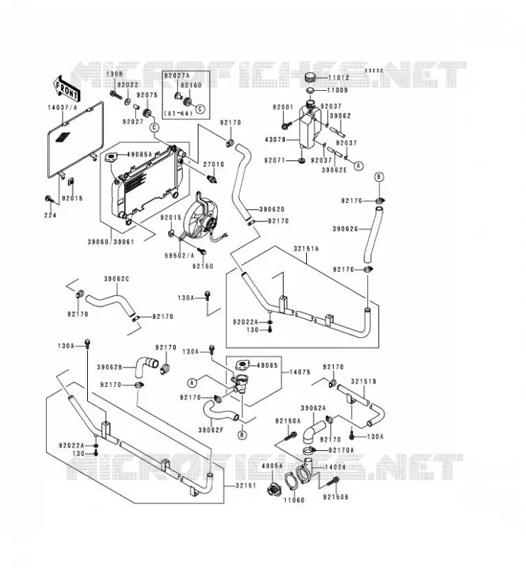 RADIATOR Kawasaki SSV 620 no_year MULE 2510  KAF620-A1