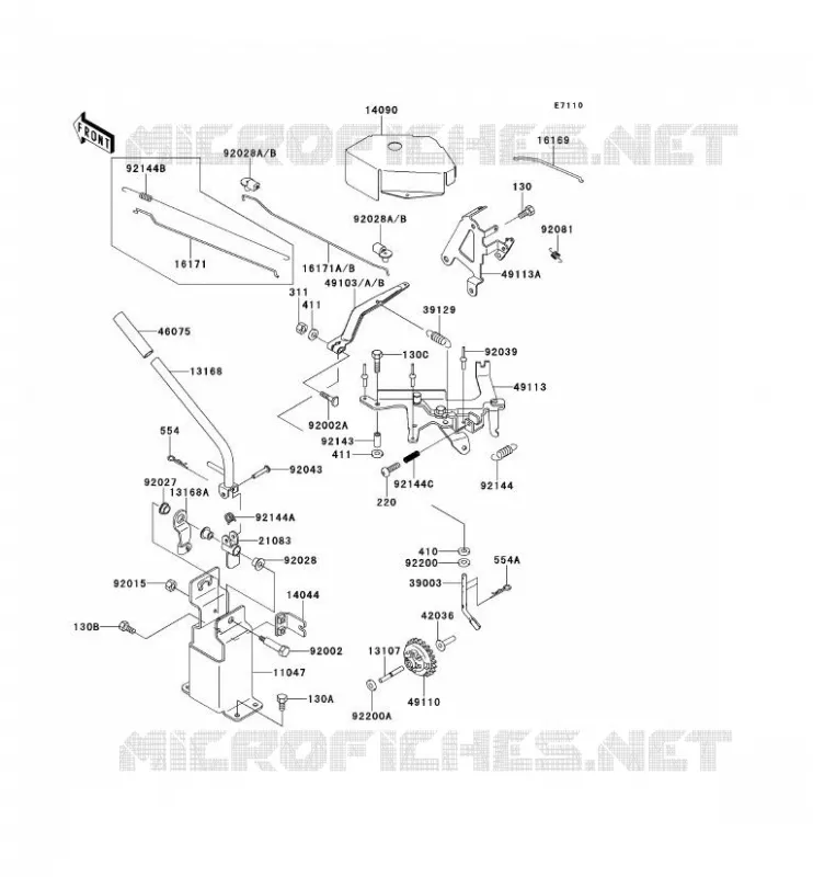 CONTROL Kawasaki SSV 620 no_year MULE 2510  KAF620-A1
