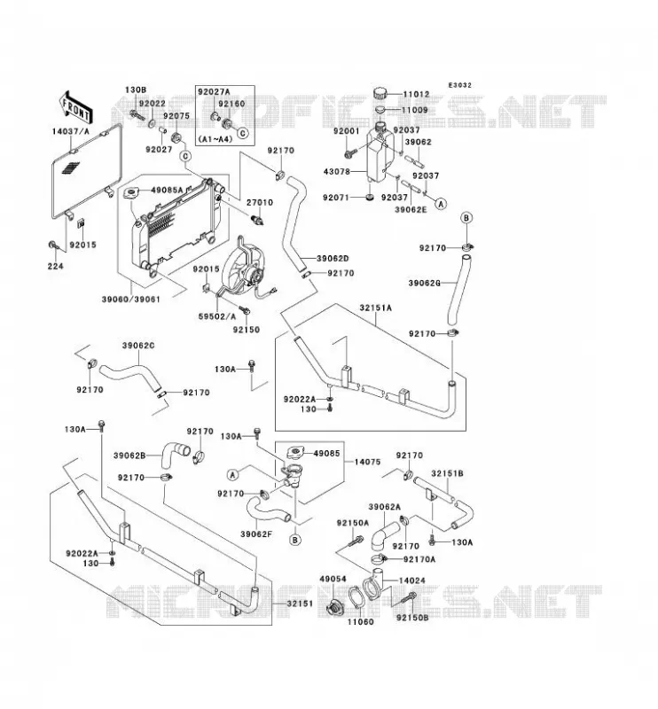 RADIATOR Kawasaki SSV 620 no_year MULE 2510  KAF620-A1