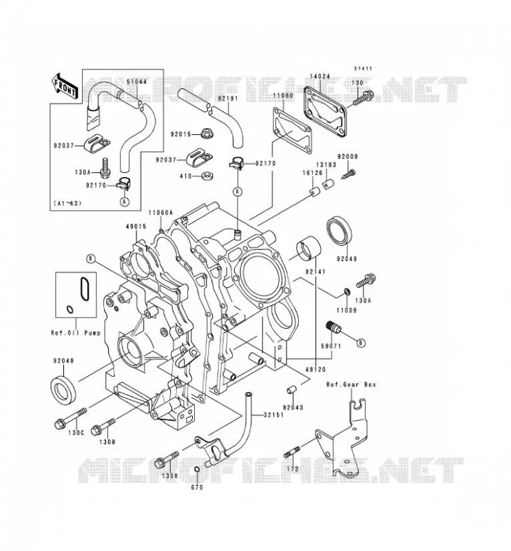 CRANKCASE(S) Kawasaki SSV 620 no_year MULE 2510  KAF620-A2