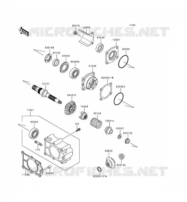DRIVE SHAFT Kawasaki SSV 620 no_year MULE 2510  KAF620-A2