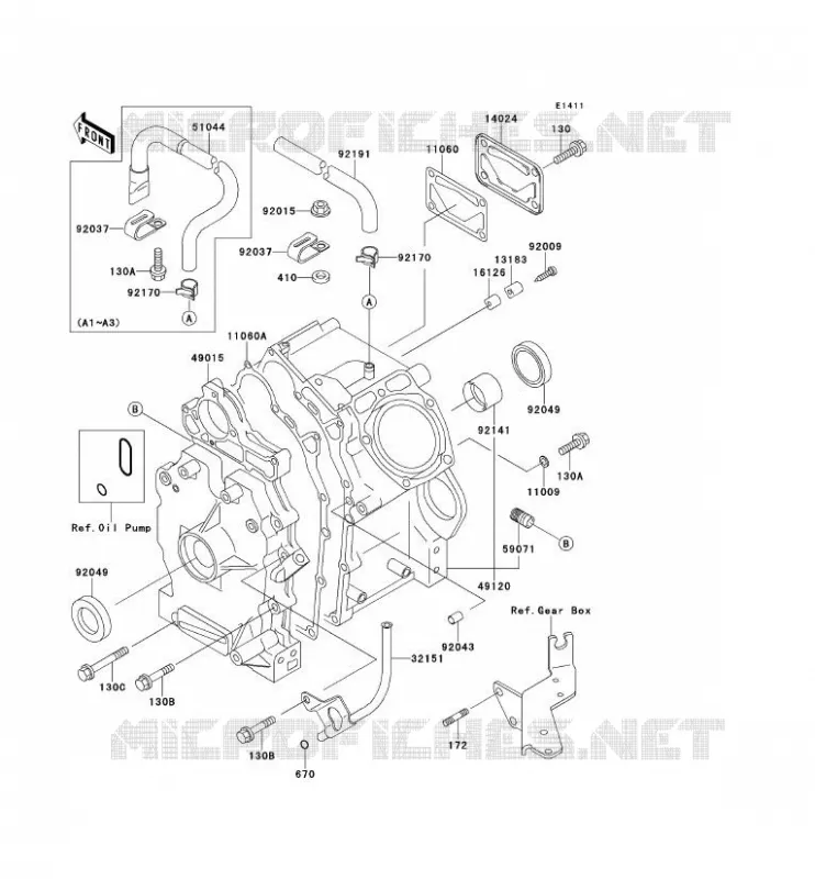 CRANKCASE(S) Kawasaki SSV 620 no_year MULE 2510  KAF620-A3