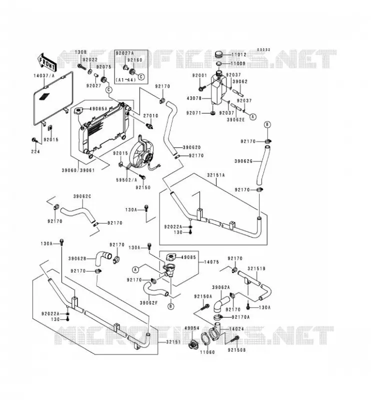 RADIATOR Kawasaki SSV 620 no_year MULE 2510  KAF620-A4