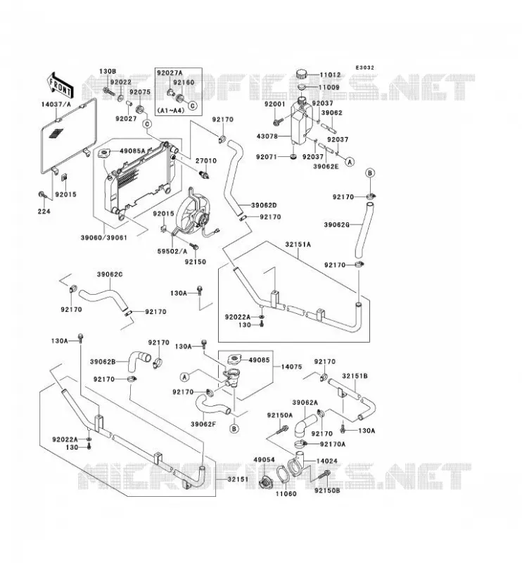 RADIATOR Kawasaki SSV 620 no_year MULE 2510  KAF620-A4