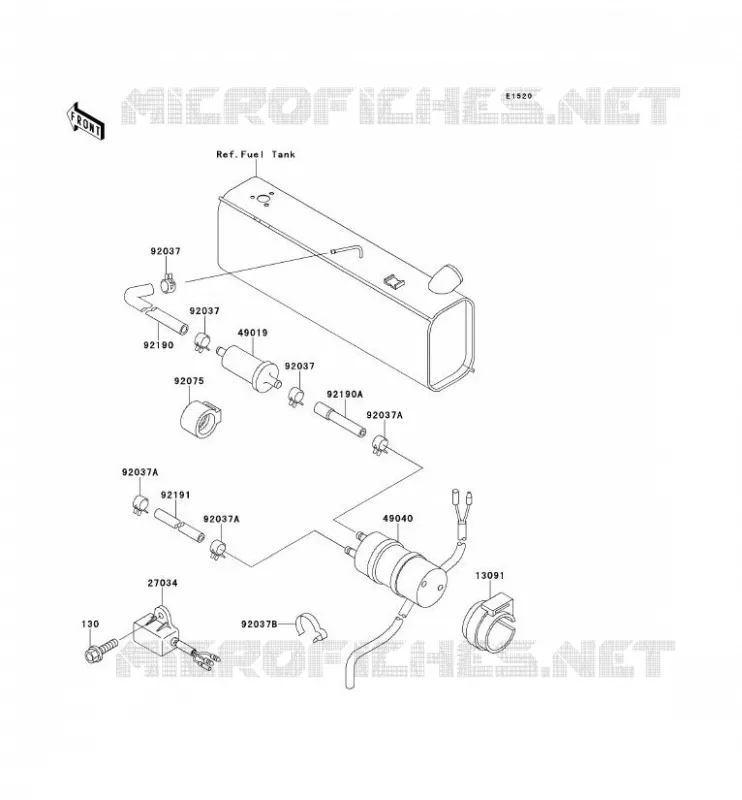 FUEL PUMP Kawasaki SSV 620 no_year MULE 2510  KAF620-A4