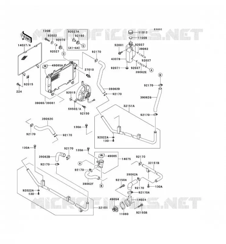 RADIATOR Kawasaki SSV 620 no_year MULE 2510  KAF620-A4
