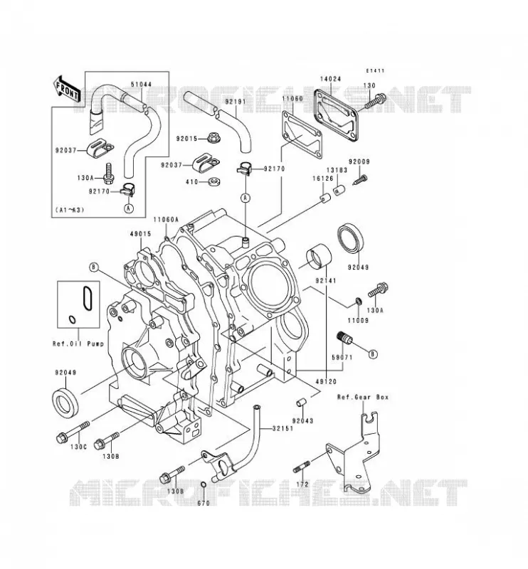 CRANKCASE(S) Kawasaki SSV 620 no_year MULE 2510  KAF620-A5