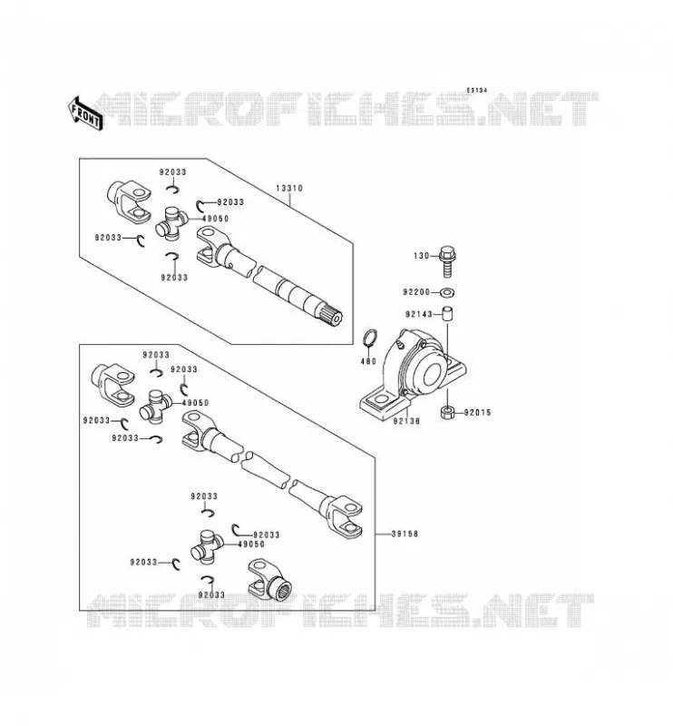 DRIVE SHAFT(H&Eacute;LICE) Kawasaki SSV 620 no_year MULE 2510  KAF620-A5