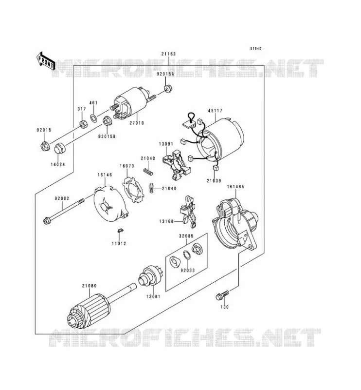 STARTER MOTOR Kawasaki SSV 620 no_year MULE 2510  KAF620-A5