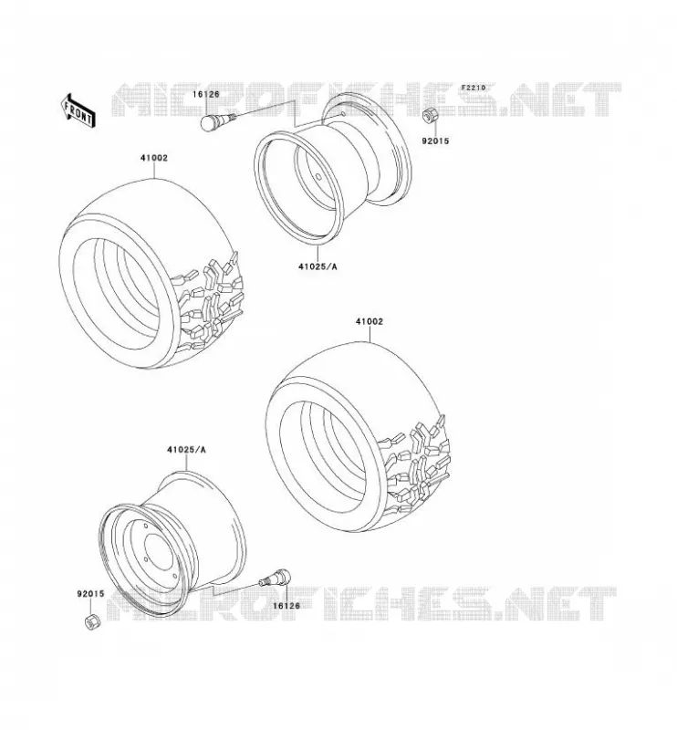 WHEELS - TIRES Kawasaki SSV 620 no_year MULE 2510  KAF620-A5