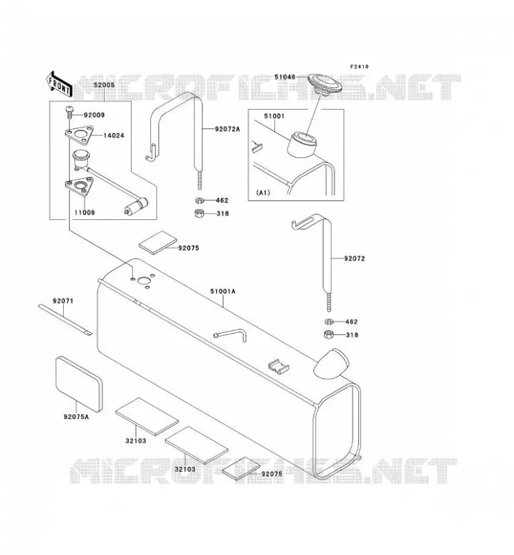 FUEL TANK Kawasaki SSV 620 no_year MULE 2510  KAF620-A5