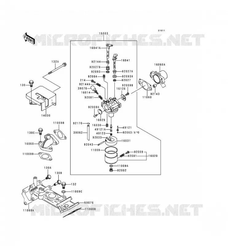 CARBURETOR Kawasaki SSV 620 2000 MULE 2510  KAF620-A6