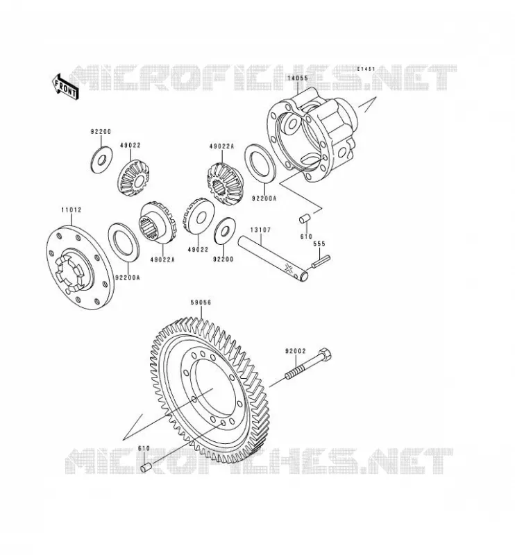 DIFFERENTIAL Kawasaki SSV 620 2000 MULE 2510  KAF620-A6