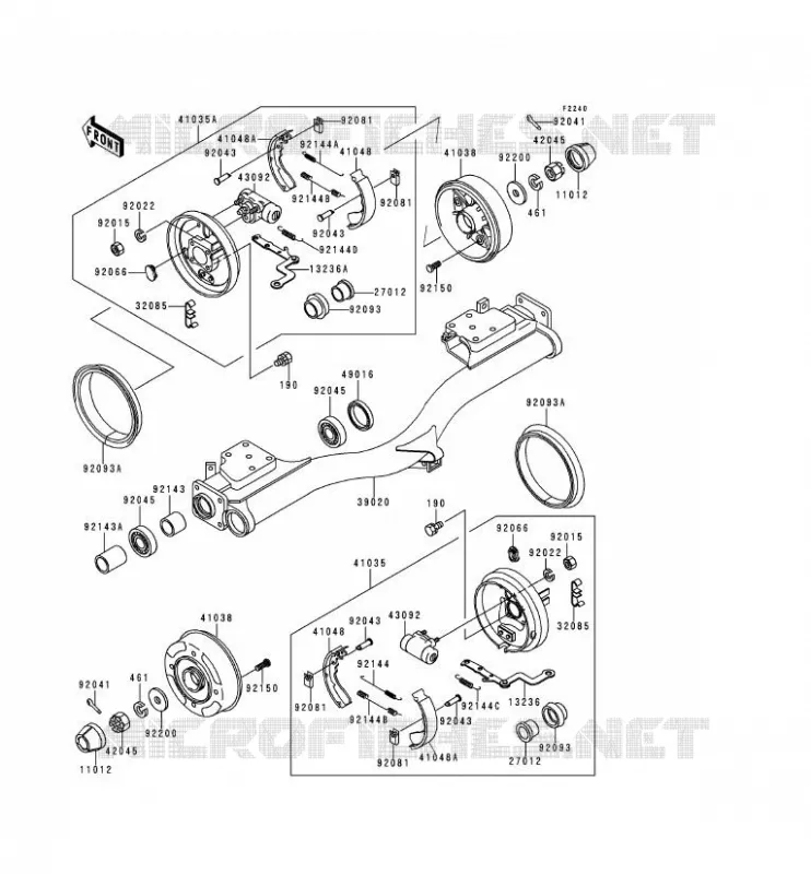 REAR HUB Kawasaki SSV 620 2000 MULE 2510  KAF620-A6
