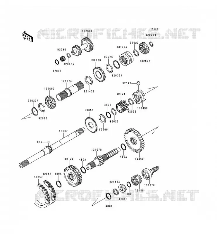 TRANSMISSION Kawasaki SSV 620 2000 MULE 2510  KAF620-A6