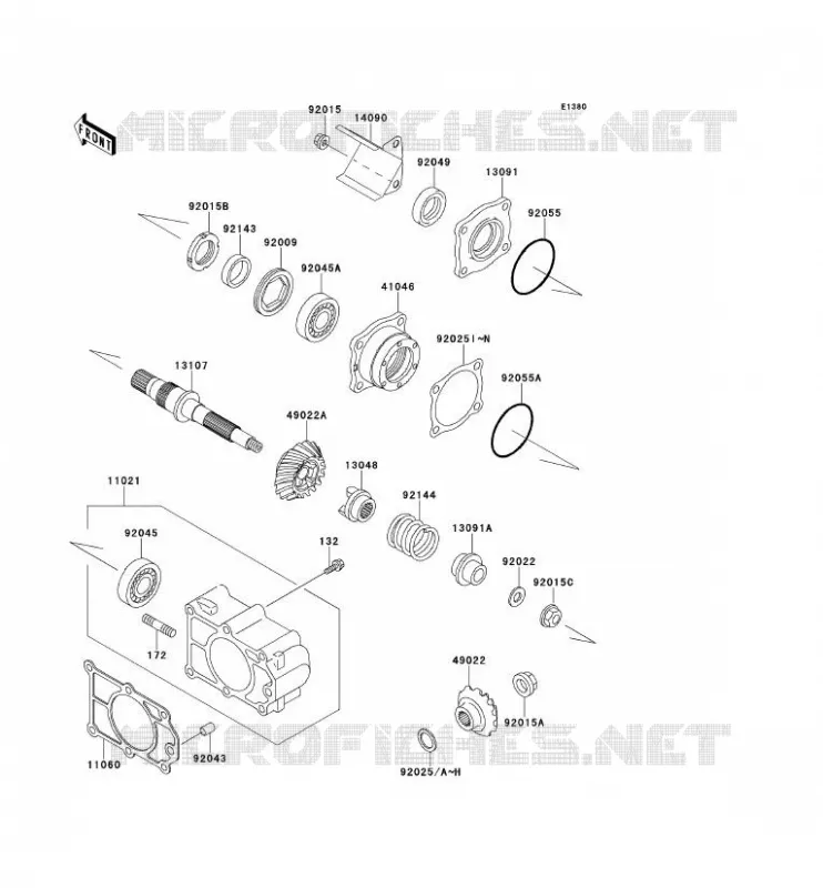 DRIVE SHAFT Kawasaki SSV 620 no_year MULE 2510  KAF620-A6