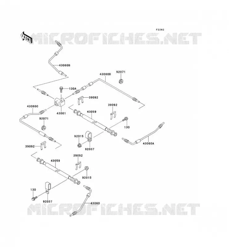 BRAKE PIPE Kawasaki SSV 620 no_year MULE 2510  KAF620-A6