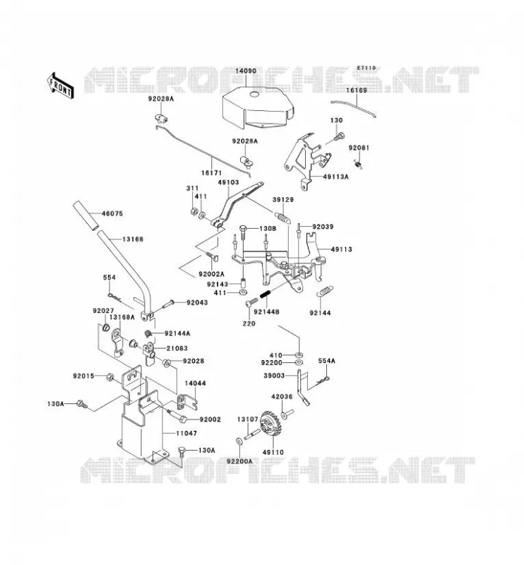 CONTROL Kawasaki SSV 620 no_year MULE 2510  KAF620-A6