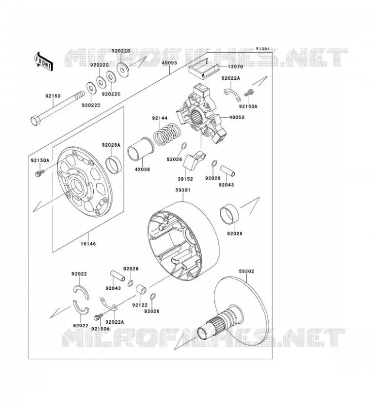 DRIVE CONVERTER Kawasaki SSV 620 no_year MULE 2510  KAF620-A6