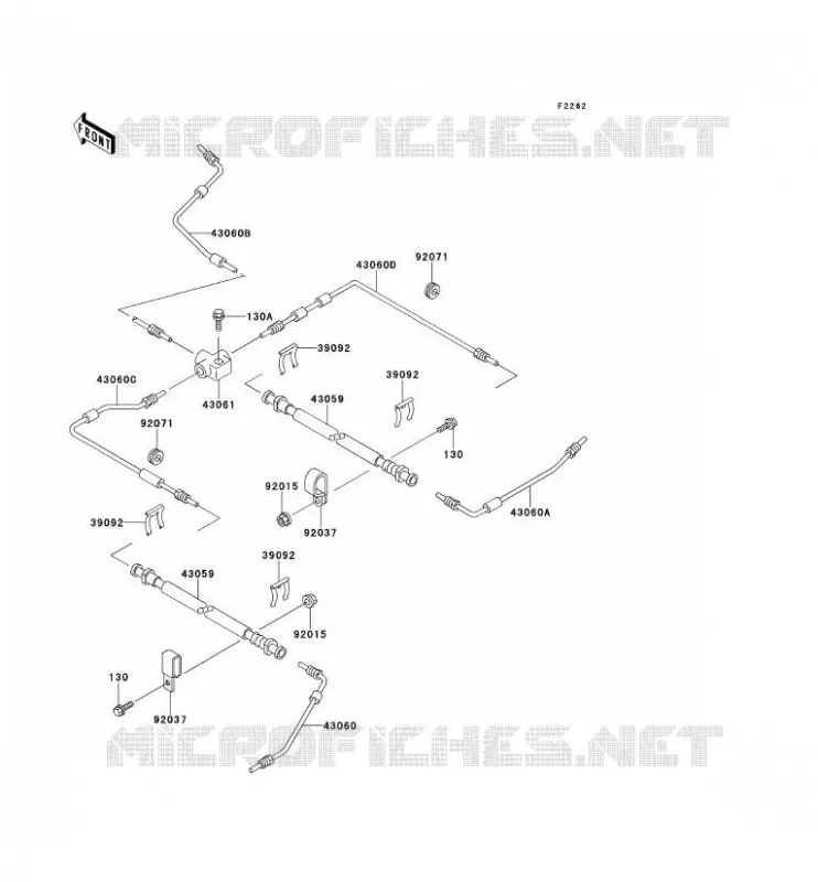 BRAKE PIPE Kawasaki SSV 620 no_year MULE 2520  KAF620-B2