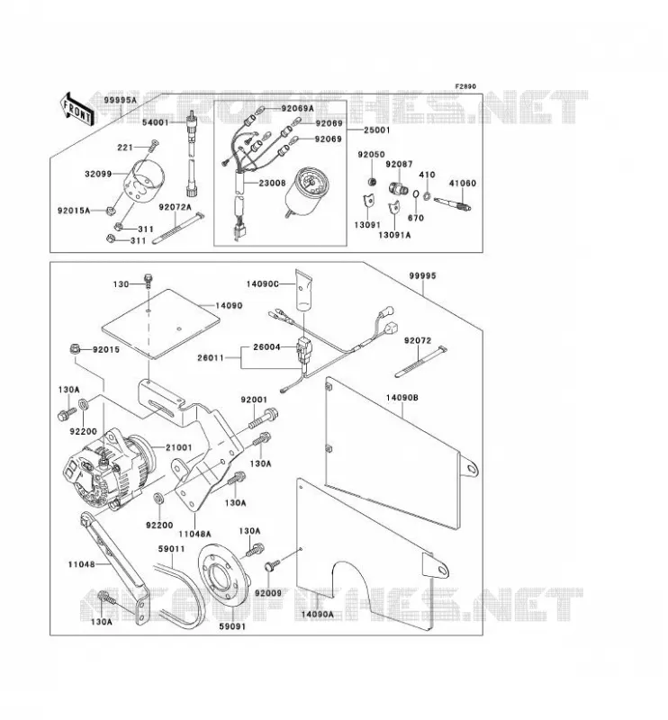 OPTION PARTS(GENERATEUR&COMPTEUR) Kawasaki SSV 620 no_year MULE 2520  KAF620-B2