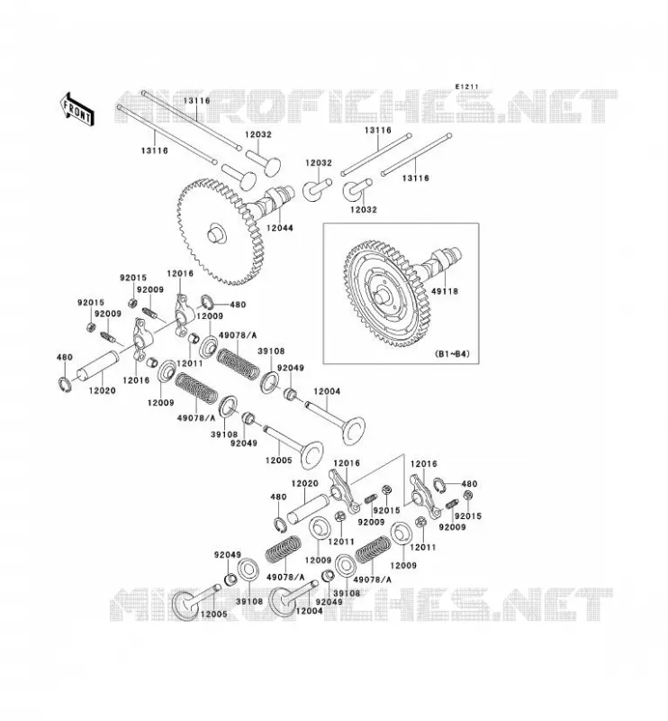 VALVE - CAMSHAFT Kawasaki SSV 620 no_year MULE 2520  KAF620-B2