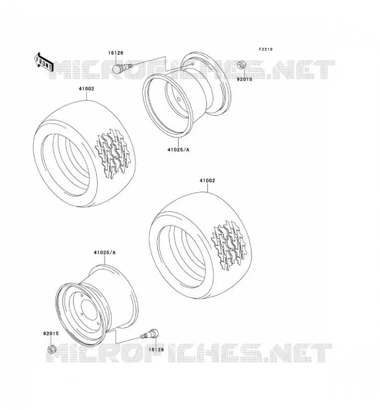 WHEELS - TIRES Kawasaki SSV 620 no_year MULE 2520  KAF620-B2