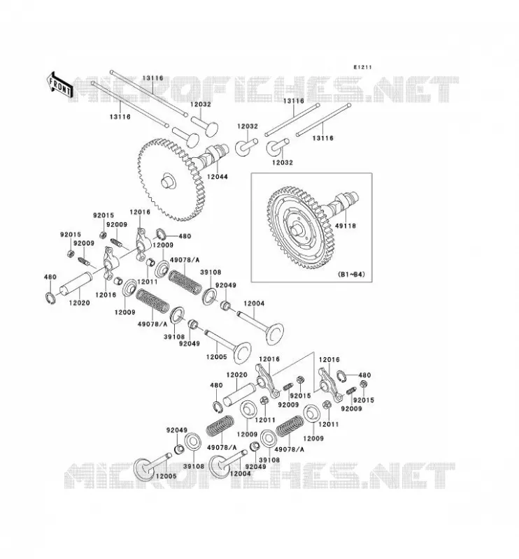 VALVE - CAMSHAFT Kawasaki SSV 620 no_year MULE 2520  KAF620-B3