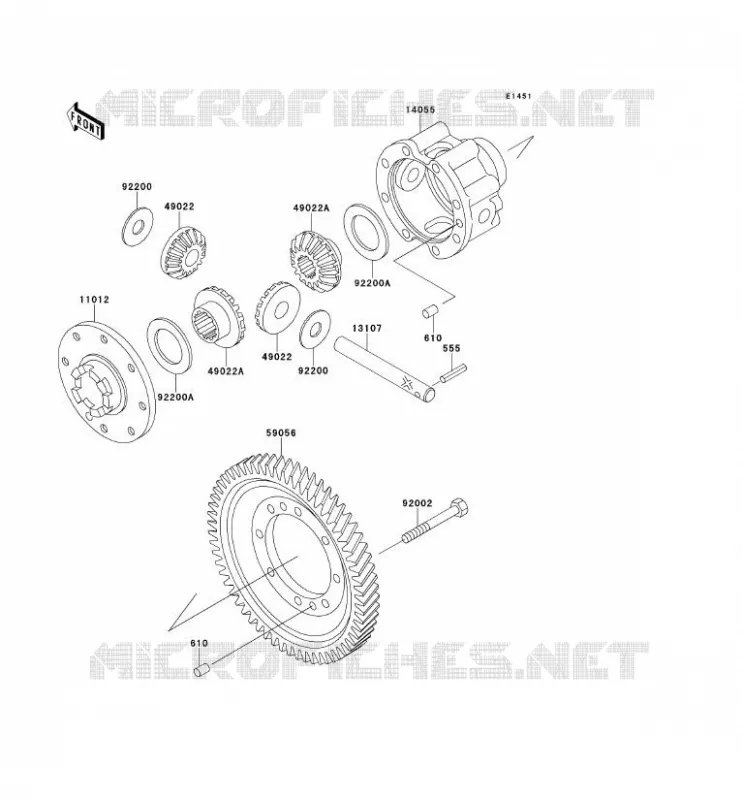 DIFFERENTIAL Kawasaki SSV 620 no_year MULE 2520  KAF620-B4