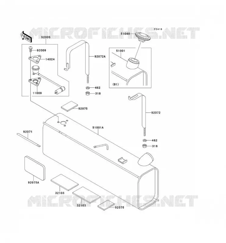 FUEL TANK Kawasaki SSV 620 no_year MULE 2520  KAF620-B4